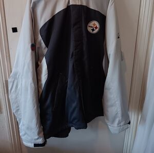 Reebok NFL Pittsburgh Steelers Jacket XL Black Gray Yellow